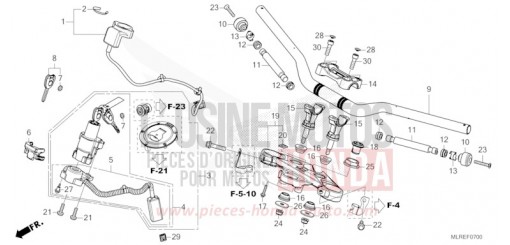 ROHRGRIFF/OBERE BRUECKE CB500FAR de 2024
